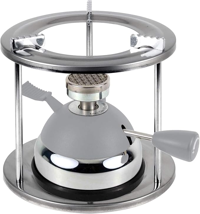 BLUEFIRE Butane Mini Burner for Tabletop Coffee Siphon Syphon/w Furnace Stand and Assembly Rack Ceramic Windproof Torch Head Portable Cooking Stove Espresso Maker Chafing Soup Tureens Fondue