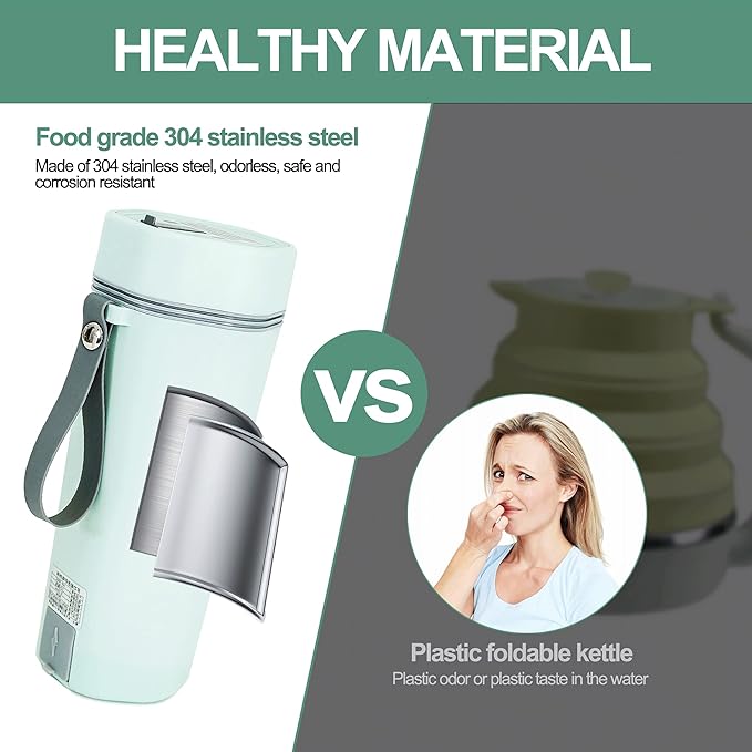 balbali Travel Kettle Electric Small Portable Electric Kettle for Boiling Water Travel Tea Kettle Portable Water Boiler 12oz Travel Electric Kettle