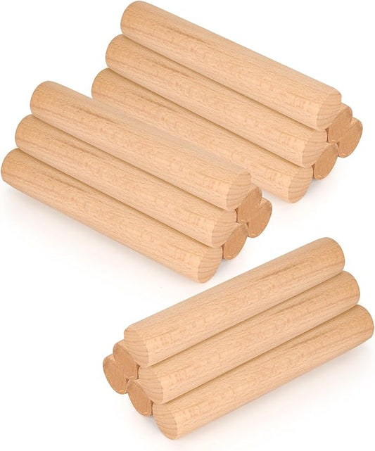 15 Pcs Small Wooden Rolling Pin for Dough, 6 Inch Dumpling Rolling Pin for Baking, Mini Kitchen Wood Rollings Pins for Pizza, Bread, Home Cooking