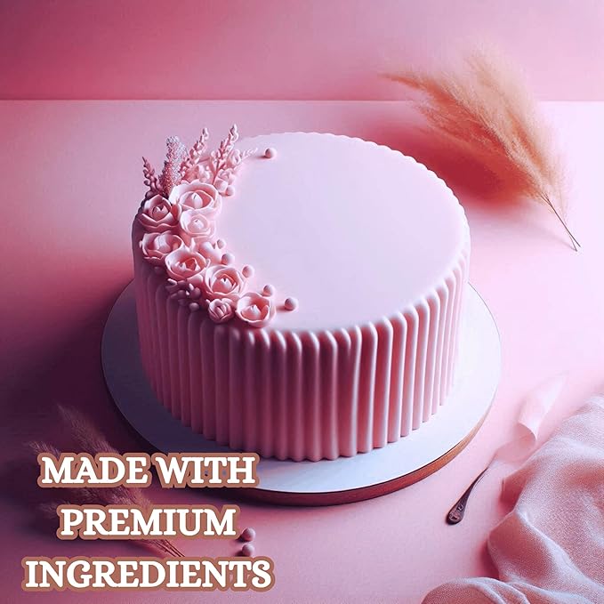 Confect Blush Pink Fondant | Edible Cake Fonadant | Chefs Choice Blush Pink Fondant for Cake Decorating | Vegan, Gluten-Free, Nut-Free, Palm Oil-Free – 8.8 Oz