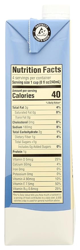 365 by Whole Foods Market, Organic Unsweetened Vanilla Almond Milk, 32 Fl Oz