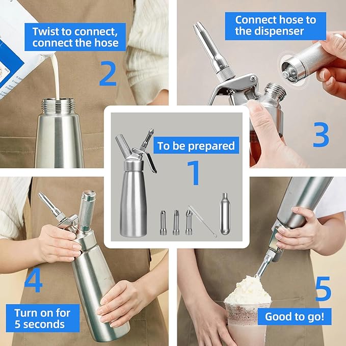 N2O Cream Chargers, whipped cream charger 8g Whip Cream Charger Cylinder Food Grade Original Flavor With Long Shelf Life, Leak Proof Steel,