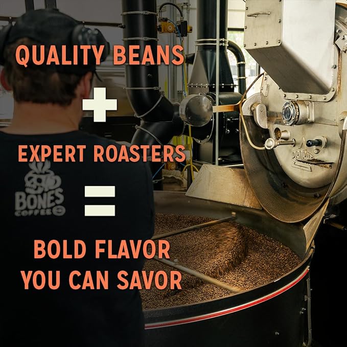 Bones Coffee Company Electric Unicorn, Fruity Cereal With Milk Flavored Coffee, Medium Roast Low Acid Arabica Beans Compatible with Auto drip and French Press Coffee Maker, 12 Oz Ground