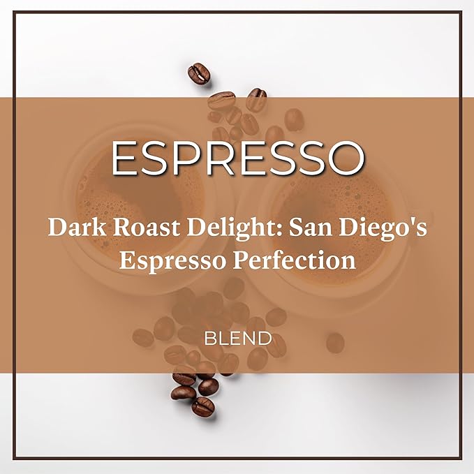 San Diego Coffee Espresso, Dark Roast, Whole Bean Coffee, 16-Ounce Bags (Pack of 2) Café en grano tostado