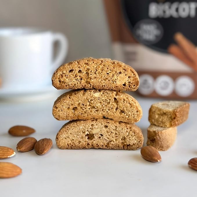 Tutti Gourmet Gluten Free Gingerbread Biscotti, 9.9 oz (283g) Resealable Cookie Bag - Vegan and Halal Snacks