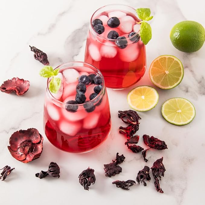 Lynginya Hibiscus Tea, 8 Tea Bags - Premium Hibiscus Leaves - Natural Herbal Tea - Sweet and Sour