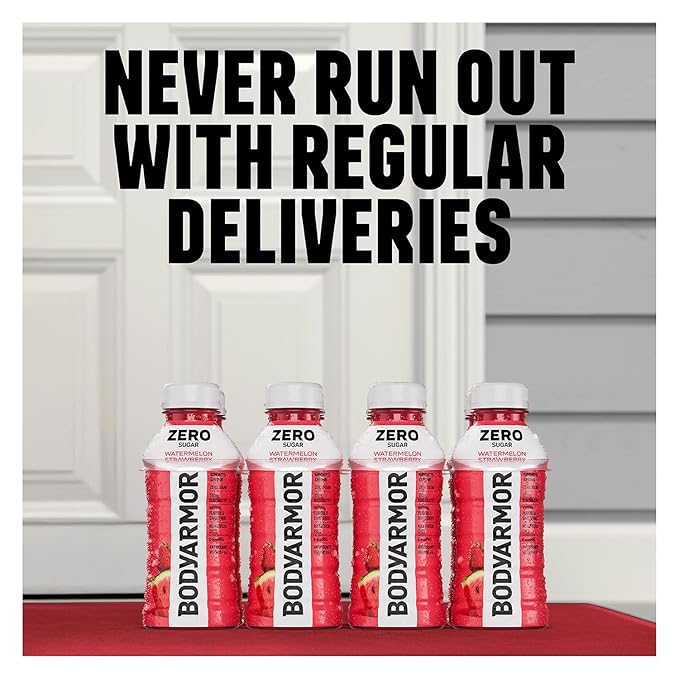 BODYARMOR ZERO Sugar Fruit Punch, Sugar Free Sports Drink - Low-Calorie Hydration - Natural Flavors with Potassium Packed Electrolytes, Antioxidants, and B-vitamins, 20 fl oz (pack of 6)