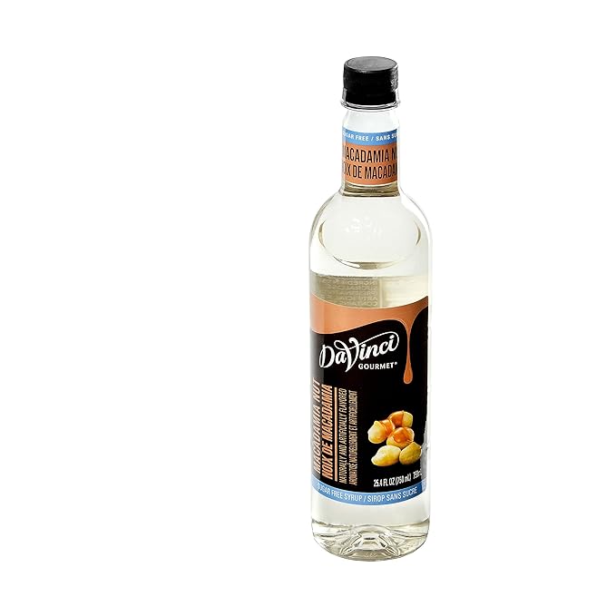 DaVinci Gourmet Sugar-Free Macadamia Nut Syrup, 25.4 Fluid Ounces (Pack of 1)