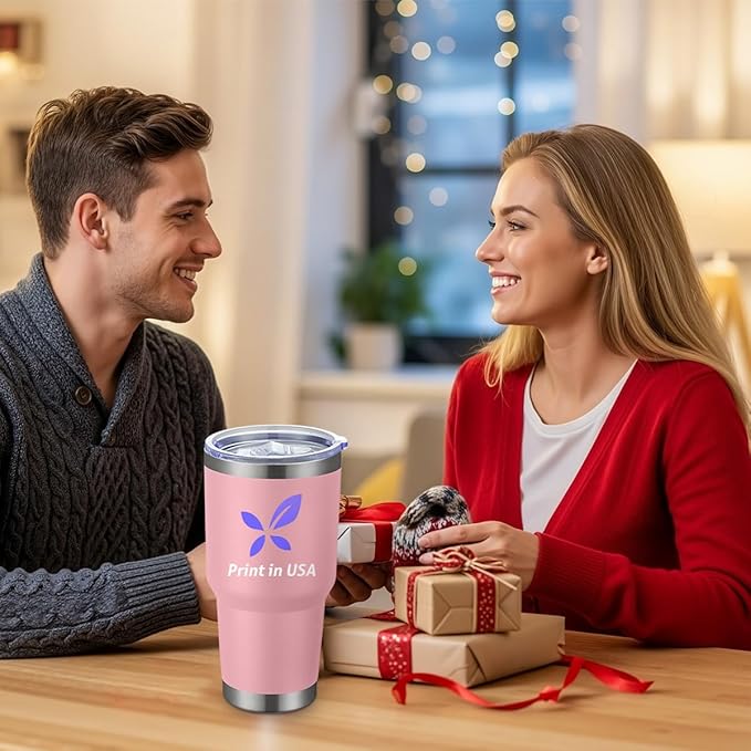 Personalized Tumbler with Pictures Text Logo,Print in USA,30oz Custom Coffee Tumbler with Lid & Straw,Double-layer Stainless Steel Custom Insulated Tumbler,Personalized Gifts As Birthday,Christmas