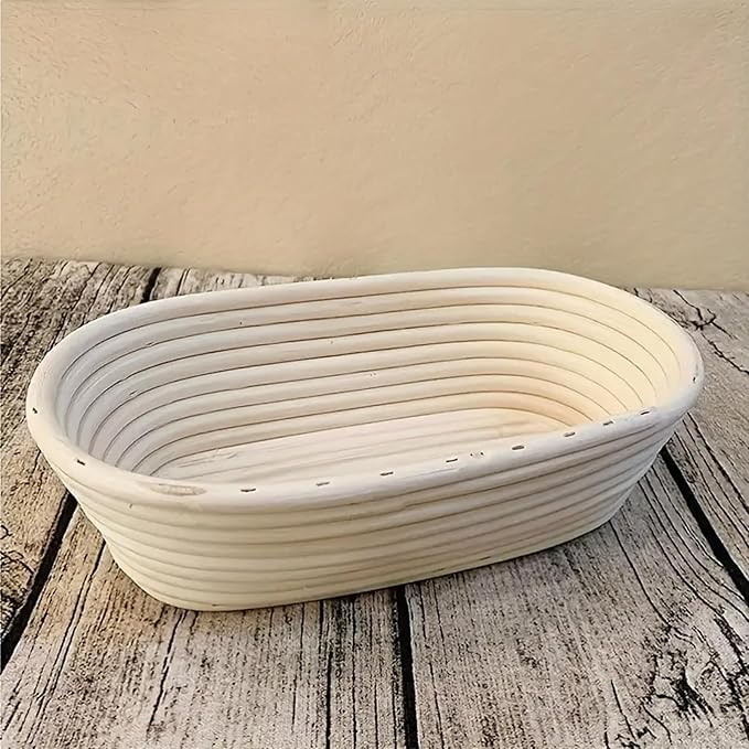 Banneton Bread Proofing Basket - Rattan Proofing Baskets for Sourdough Bread | Banneton Baskets Bowls with Linen Liners for Artisan Homemade Bread Baking (10 inch Basket Set of 2)