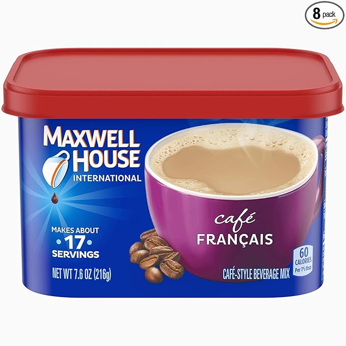 Maxwell House light roast International Cafe Francais Café, 7.6 Ounce (Pack of 8)