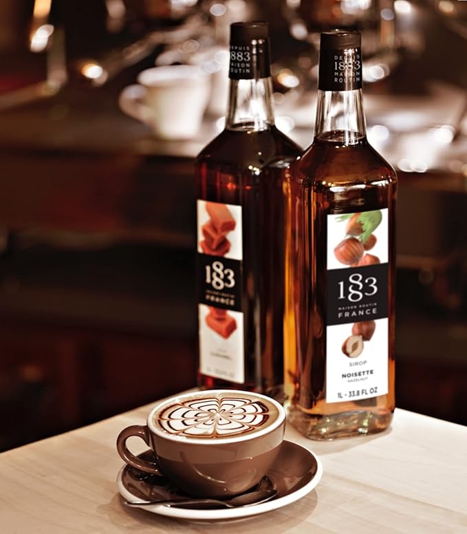 1883 Passion Fruit Syrup for Drinks, Made in France, 1 Liter Plastic Bottle