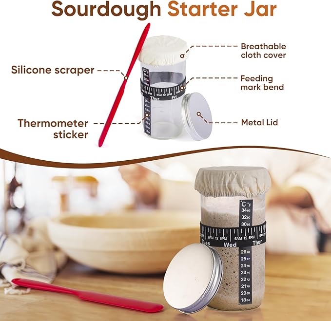 Bread Proofing Basket Set, Round 9" & Oval 10" Sourdough Proofing Basket for Bread Making Tools and Supplies, Sourdough Bread Baking Supplies, Ideal Basket Gift Set for Artisan Bakers