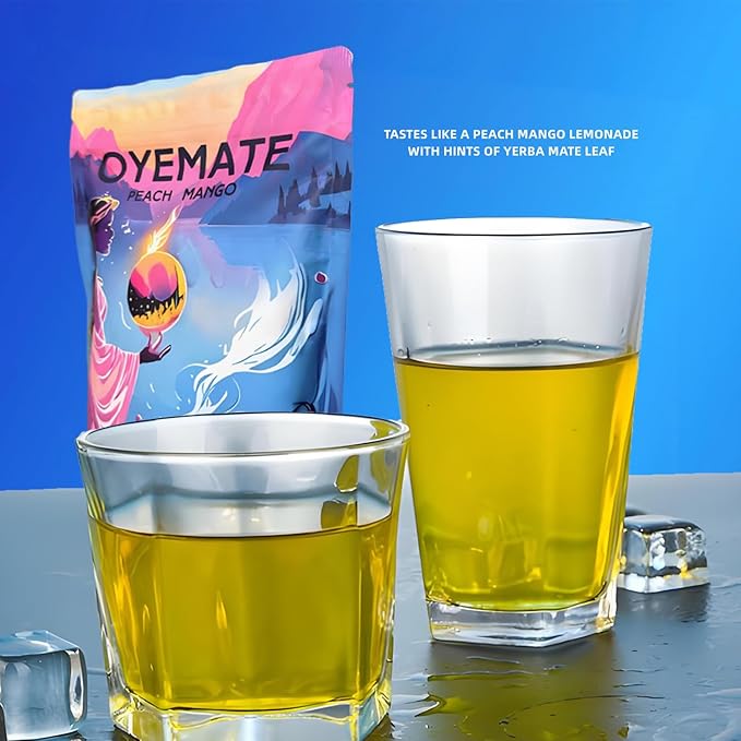 Yerba Mate Instant Tea 3-in-1 Super Drink Mix - Natural Extract， Boost Energy, Focus, Immunity & Gut Health .（30 Servings）