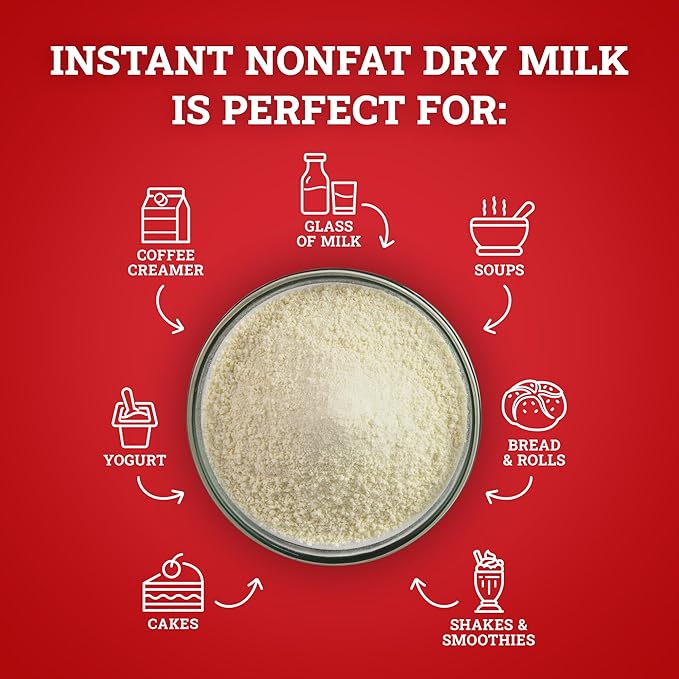 Hoosier Hill Farm Instant Nonfat Dry Milk Powder, 2LB (Pack of 2)