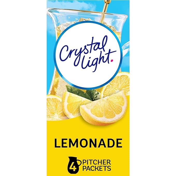 Crystal Light Sugar-Free Lemonade Naturally Flavored Powdered Drink Mix 48 Count Pitcher Packets