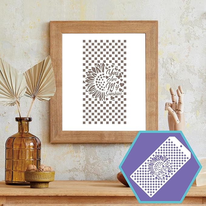 4-Pack Reusable Stencil Set for Crafting, Painting, and DIY Projects – Durable, Versatile, and Easy-to-Use Stencils for Walls, Fabric, Wood, and More