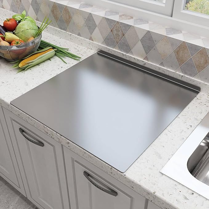 Stainless Steel Cutting Boards for The Kitchen, Suitable for Meat, Fruits, Vegetables, Bread, and Baking Large-sized Cutting Boards (70 x 40cm/27.5 x 15.7 in)
