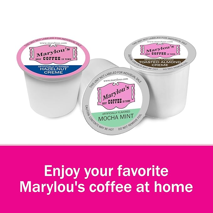 Marylou’s Coffee – Regular Blend Decaf – Gourmet Single Serve Coffee Pods, Compatible with Keurig Brewers – 72 Pods