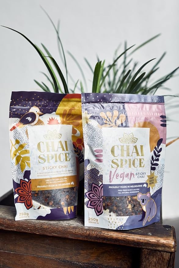 Chai Spice Sticky Chai - 250g 16 Serves 100% Natural Whole Spices Chai Tea | Sugar Free | Gluten Free | No Additive Syrups | Concentrates or Preservatives