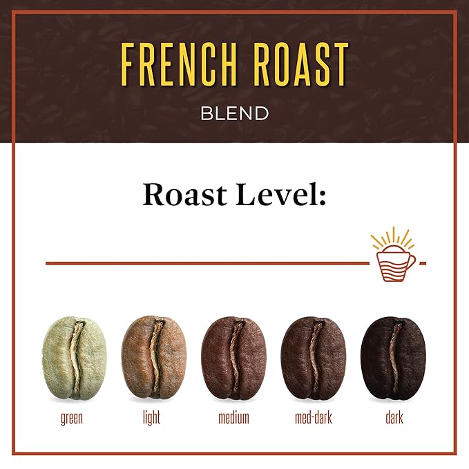San Diego Coffee French Roast, Dark Roast, Whole Bean Coffee, 16-Ounce Bag Café en grano tostado