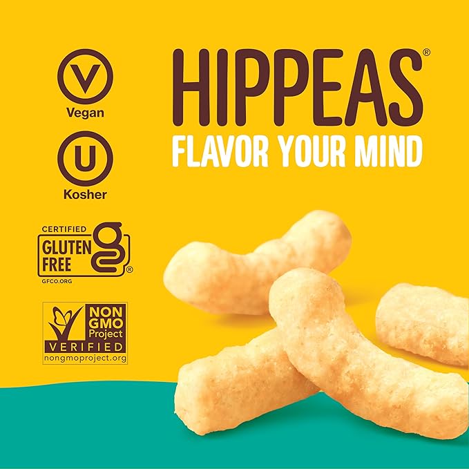 Hippeas Grillo's Dill Pickle, 0.75 Ounce (Pack of 18), 3g Protein, Fiber, Vegan, Gluten-Free, Crunchy, Plant Protein Snacks