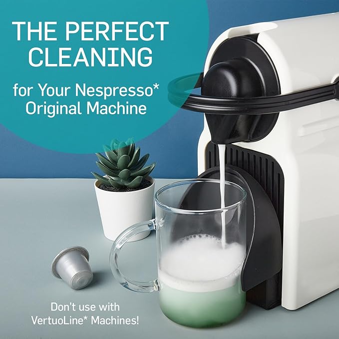 10 Pack Cleaning Pods Compatible with Nespresso Original Machines I Cleaning Kit for Better Tasting Coffee I Coffee Machine Cleaner I Easy and Safe to Use