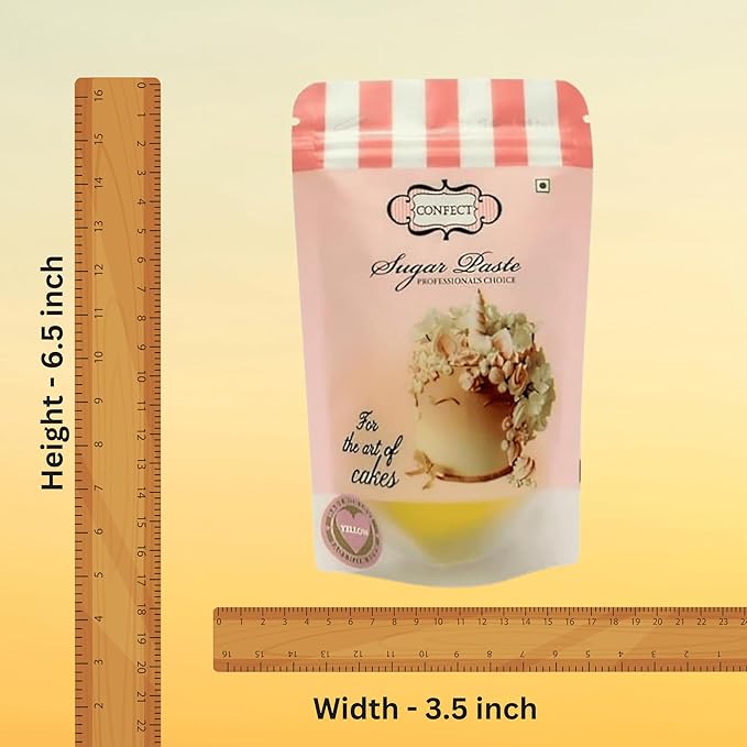 Confect Sunshine Yellow Fondant | Icing Fondant | Colored Fondant | Fondant Kit | Cake Fondant | Chef's Choice Edible Fondant for Cake Decorating | Vegan, Gluten-Free, Nut-Free, Palm Oil-Free – 8.8 oz