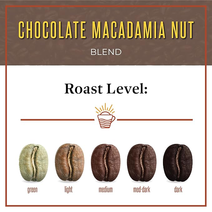 San Diego Coffee Chocolate Macadamia Nut, Medium Roast, Whole Bean Coffee, 16-Ounce Bags (Pack of 2) Café en grano tostado