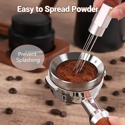 58mm Espresso Dosing Funnel, 304 Stainless Steel Coffee Dosing Ring, Portafilter Funnel with 6 Magnetic, Barista Tools Compatible with Breville 58mm Portafilter