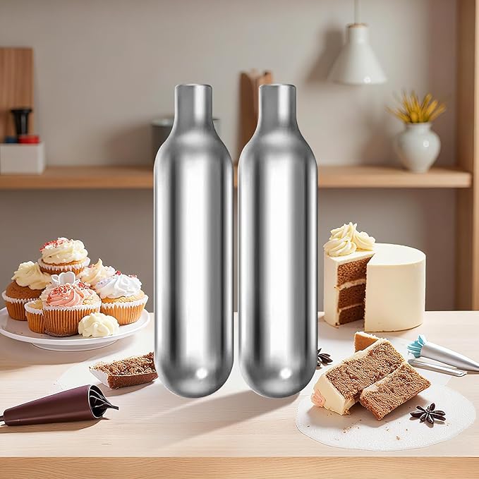 Whipped Cream Charger, Whip Cream Charger 8g Premium Stainless Steel Cartridges for Whipped Cream Dispenser-Pure and Flavor Neutral with Long Shelf Life