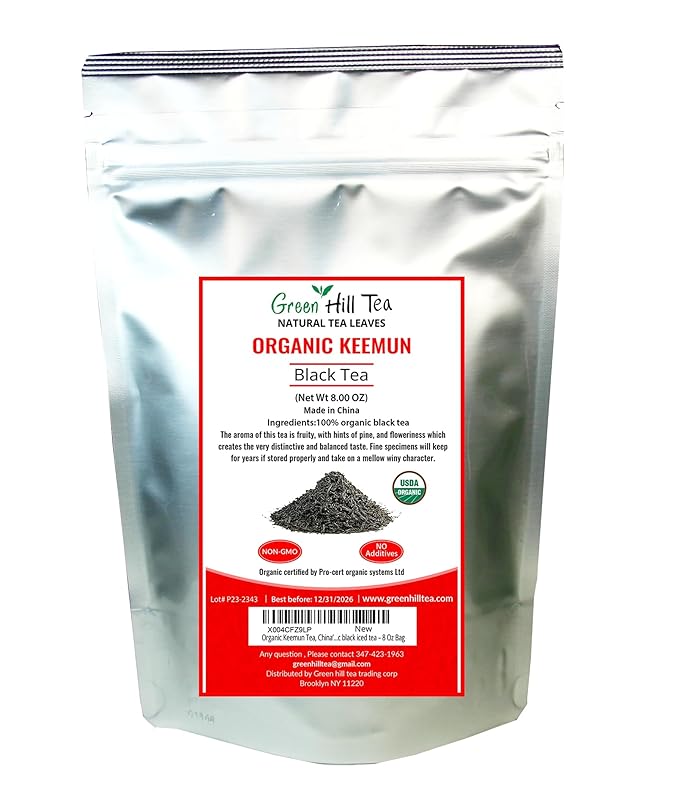 Organic Keemun Tea, China’s most famous natural and organic black iced tea – 8 Oz Bag