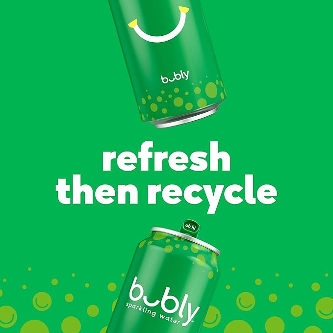 bubly Sparkling Water, Cherry, Zero Sugar & Zero Calories, Seltzer Water, 12 Fl Oz Cans (Pack of 8)