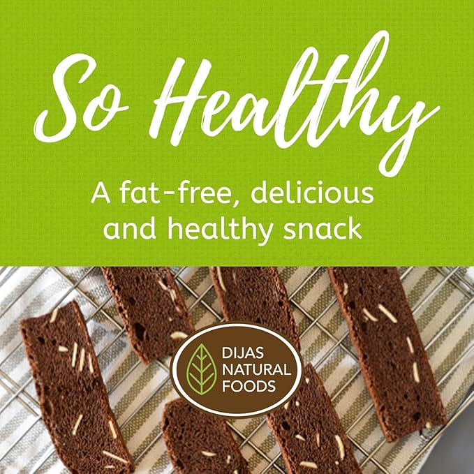 DIJAS Natural Foods, Crunchy Fat Free Biscotti Cookie, All Natural Preservative Free Ingredients, Delicious Low Calorie Snack (4 Pack, Chocolate Lovers)