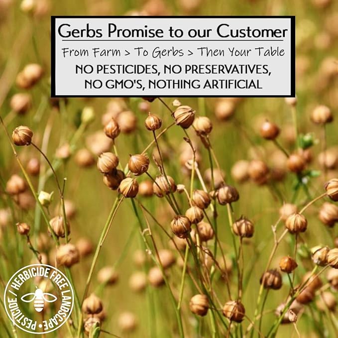 GERBS Ground Flax Seed Meal, 16 Ounce Bag, Top 14 Food Allergy Free, Non GMO, Vegan, Keto, Paleo Friendly