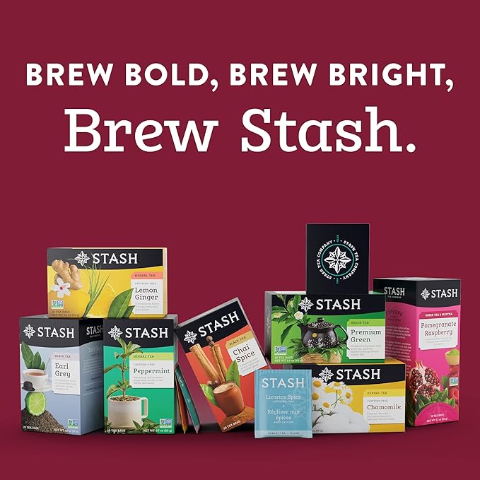 Stash Tea Christmas Eve Herbal Tea - Naturally Caffeine Free, Non-GMO Project Verified Premium Tea with No Artificial Ingredients, 18 Count (Pack of 6) - 108 Bags Total
