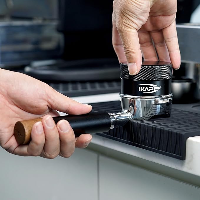 IKAPE 54MM Bottomless Naked Portafilter Black, Suitable for 54MM Breville Barista Series BES870/880 Machine & Solis Barista Machines (Included 18g Capacity Filter Basket)