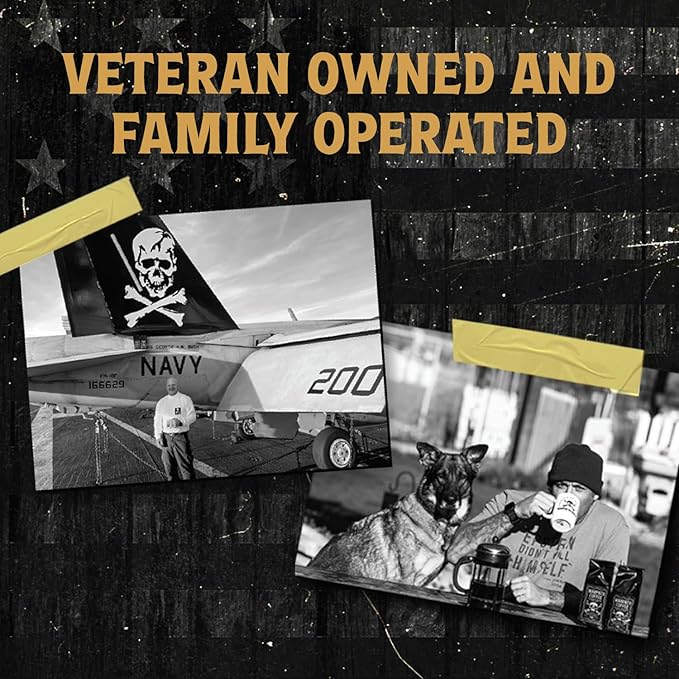 Warpath Coffee Ground Coffee Dark Roast, Mariner's Blend, High Caffeine, Extra Strong Roasted 100% Arabica Coffee Ground Beans, Rich Aroma, Full-Bodied Intense Cup, Created by Navy SEALs, 12oz