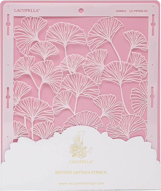 Large Cake Decorating Stencil (Ginko) Ginkgo Leaves Pattern