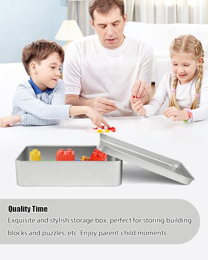 Metal Tins Box With Lid, 8 Pack Cookie Tins With Lids Tin Containers With Lids For Treats, Gifts, Favors, Candle And Crafts (4.92 x 3.54 x 2.36)