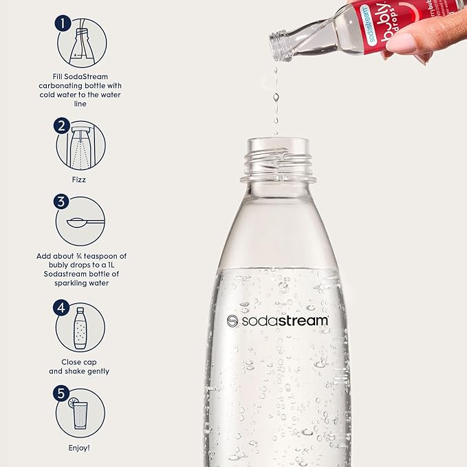 SodaStream bubly Drops, Strawberry, 1.36 Fl Oz (Pack of 3)