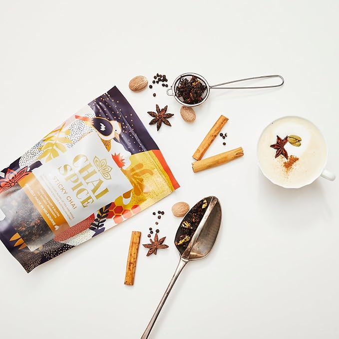 Chai Spice Sticky Chai - 250g 16 Serves 100% Natural Whole Spices Chai Tea | Sugar Free | Gluten Free | No Additive Syrups | Concentrates or Preservatives