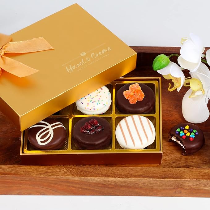Cookie Gift Basket - Dark Chocolate Gourmet Cookies Gift - Vegan Food Kosher Present For Men & Women