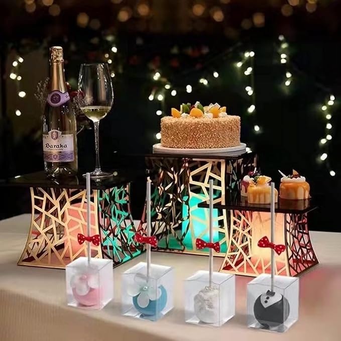 RomanticBaking 150 Pack 1 3/4" x1 3/4"x2"Clear Cake Pop Boxes with Holes - Chocolate Truffle & Gift Boxes for Parties, Weddings & Birthdays