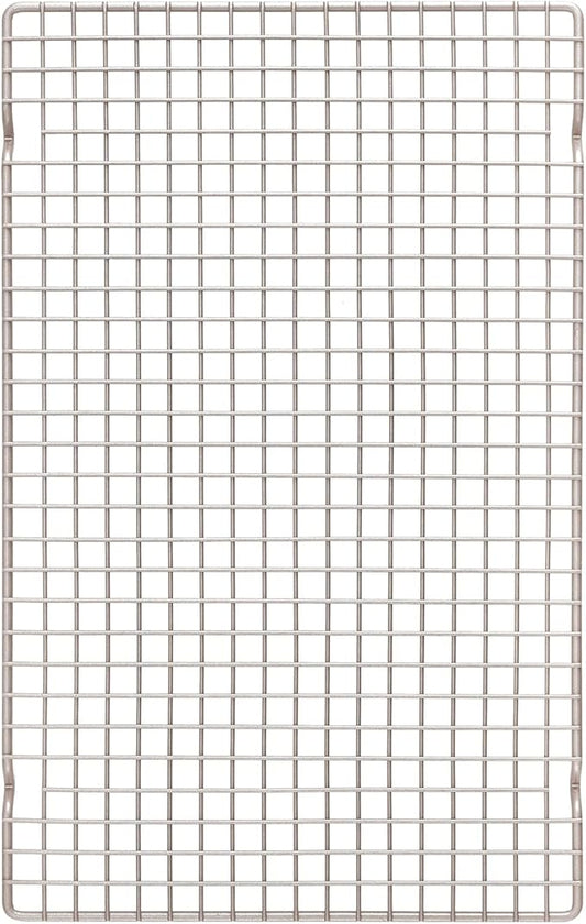 CHEFMADE Baking and Cooling Rack, 16.3-Inch Non-Stick Bold-Grid Design Rectangle Wire Rack for Oven Baking (Champagne Gold)