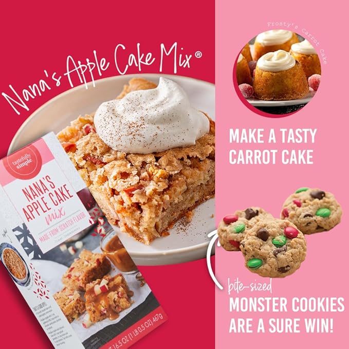 Tastefully Simple Nana's Apple Cake Mix, 16.5 Ounce (Pack of 2)