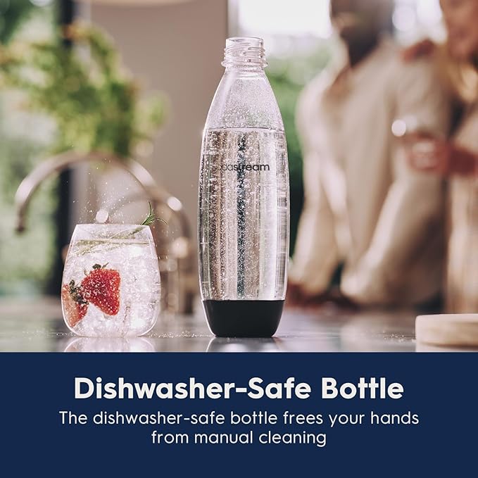SodaStream Terra Sparkling Water Maker (White) with CO2 and Dishwasher Safe Bottle