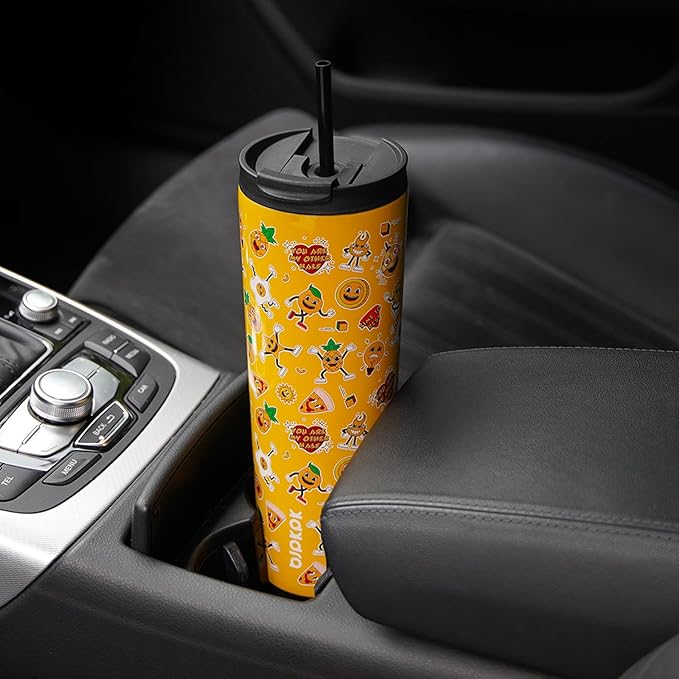 BJPKPK 22oz Stainless Steel Insulated Tumbler With lid And Straw Travel Coffee Thermal Tumblers Cup For Women And Men,Spring Party Green