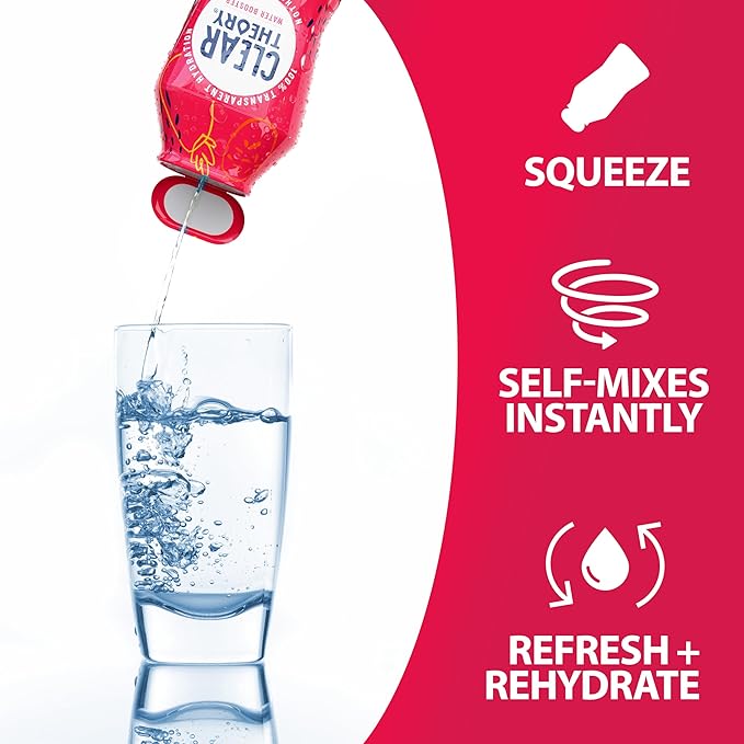 Clear Theory Water Flavoring Drops with Electrolytes – Electrolyte Drink Mix, [Fruit Punch] Water Enhancer for Kids & Adults, Sugar-Free, Vegan, Gluten-Free, 1-Pack (1.62 fl oz Bottles)