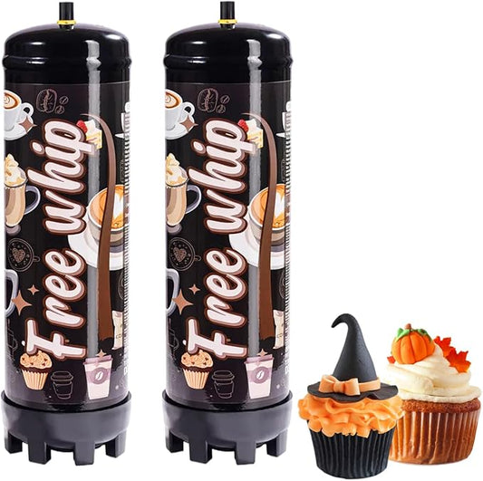 2.2L Whipped Cream Charger 1364G Whip Cream Charger Cartridges Whip Cream Charger Cylinder Food Grade Original Flavor (99.99% purity gas) 2-Count
